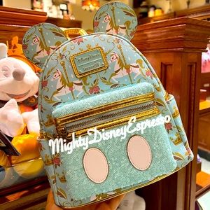 Mickey main attraction Prince charming carousel Loungefly backpack